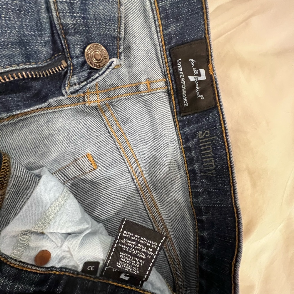 7 For All Mankind 7FAM Denim Slimmy High Rise Medium Wash Blue Jeans Women's 29